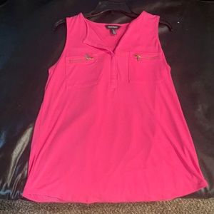 Ellen Tracy pink sleeveless blouse
